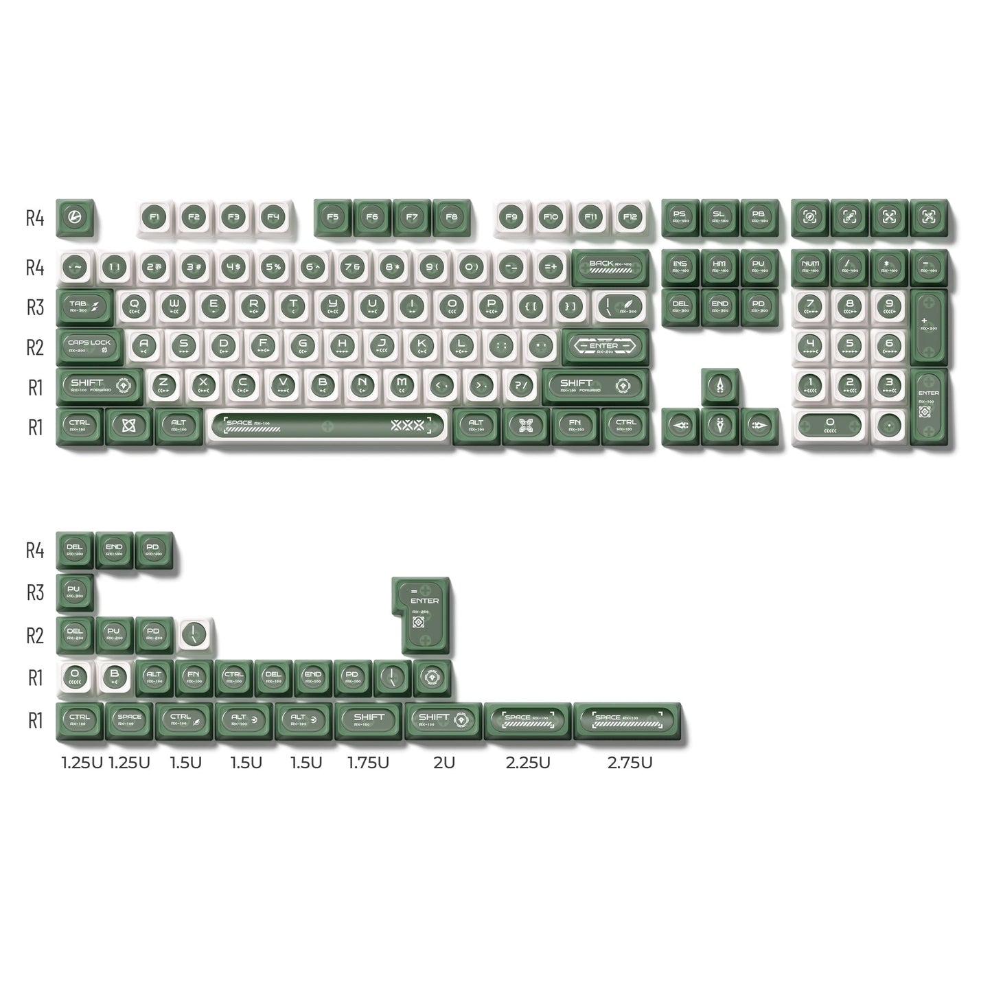 XVX Cats eye MAX Profile Dye-Sub PBT Keycap Set 136-Key