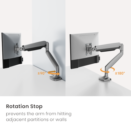 Ergonomic Mechanical Spring Monitor Arm (17"-45") With Clamp