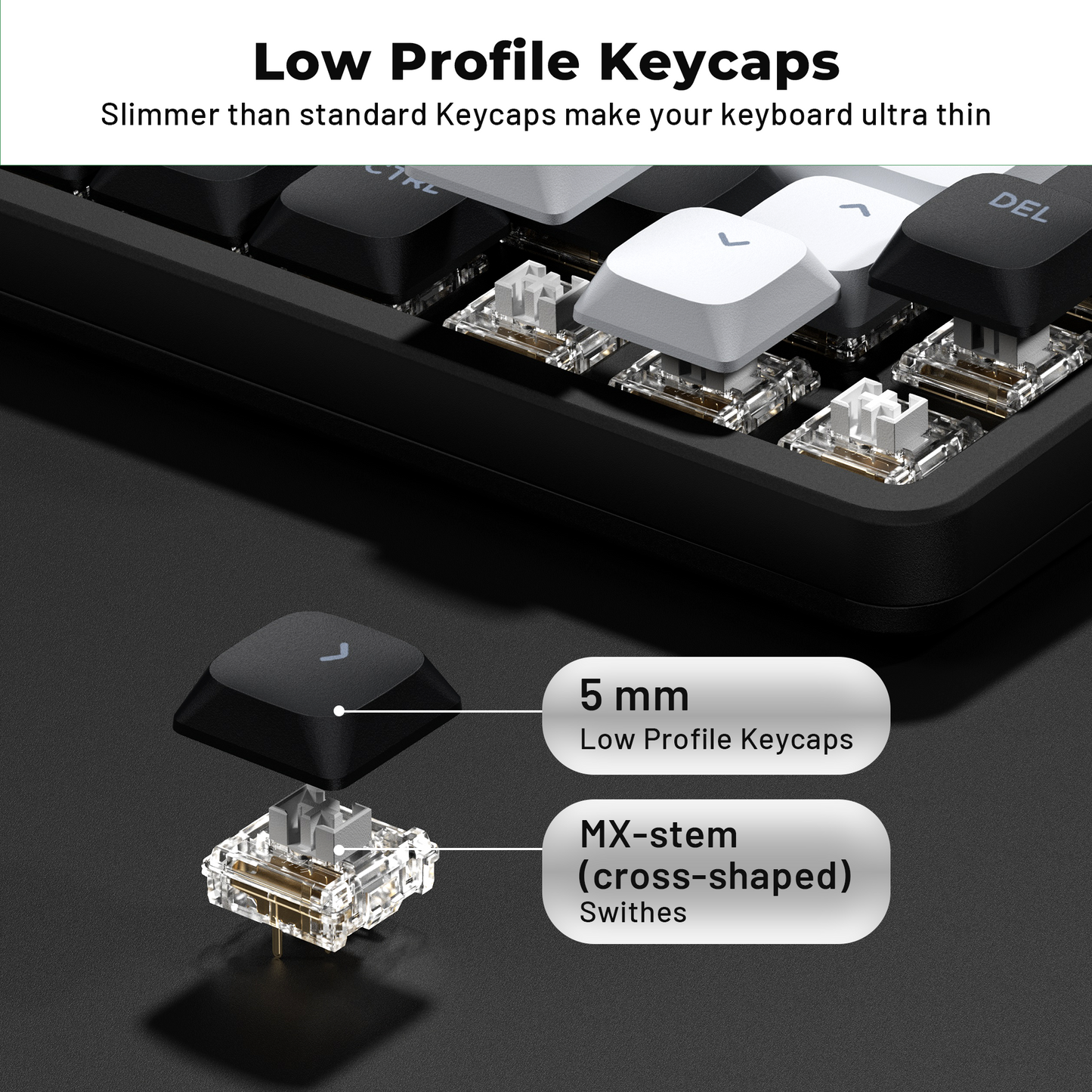 XVX Skyline R2 - Low Profile PBT Double-shot Keycap