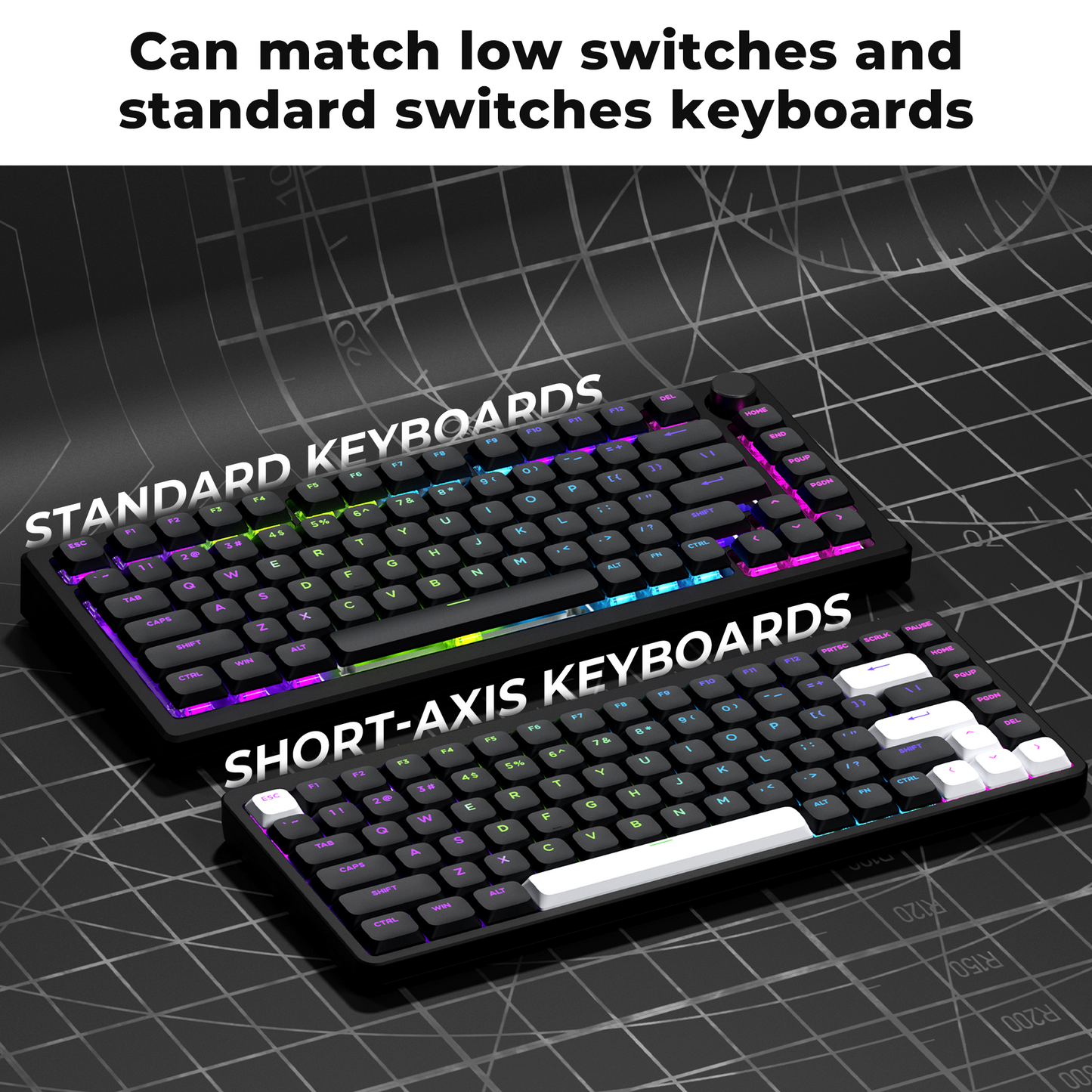 XVX Skyline R2 - Low Profile PBT Double-shot Keycap