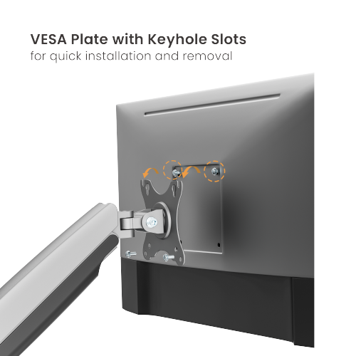Ergonomic Mechanical Spring Monitor Arm (17"-45") With Clamp