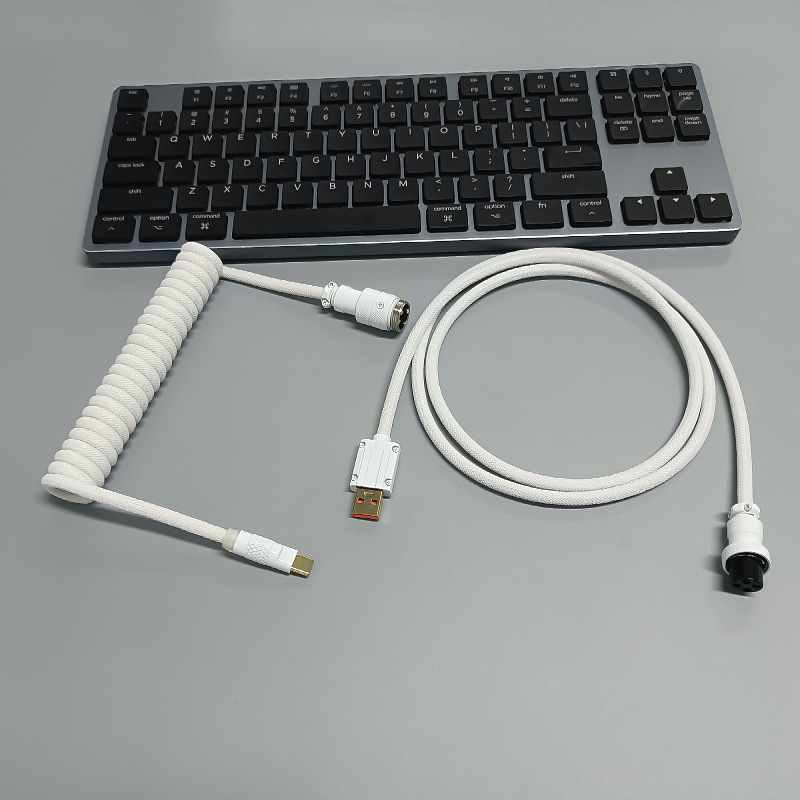 Premium Coiled Aviator Cable For Mechanical Keyboard