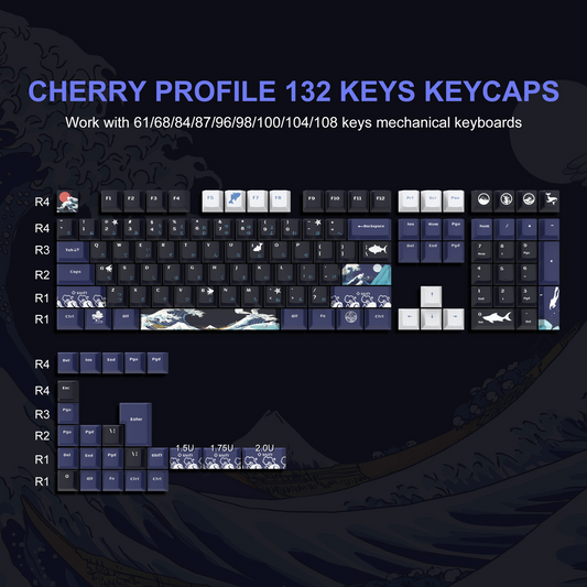 XVX Black Coral Sea Russian Keycap