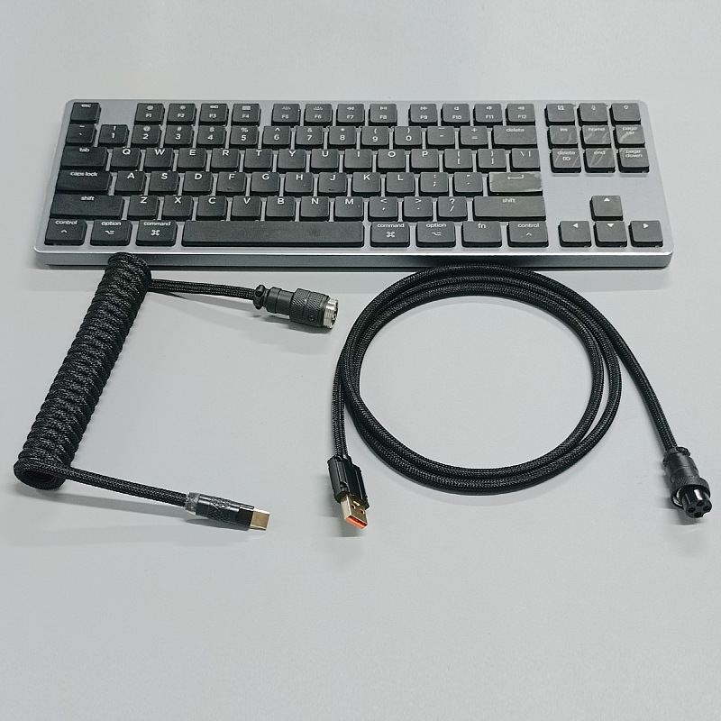 Premium Coiled Aviator Cable For Mechanical Keyboard