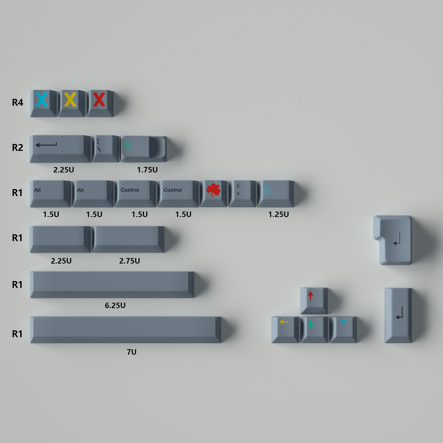 Dualshot-GMK Inspired PBT Keycap Set