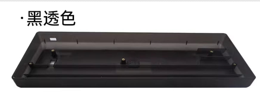 GH60 Polycarbonate Keyboard Case β Transparent Black (with Screws & Rubber Feet)