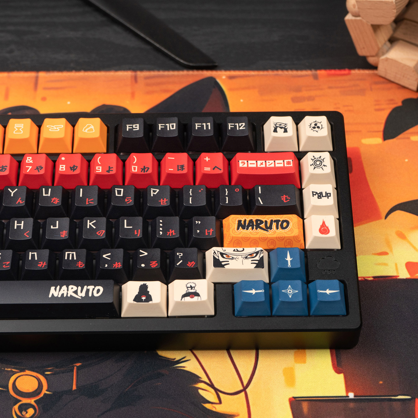Naruto PBT Keycaps – Cherry Profile (129 Keys)